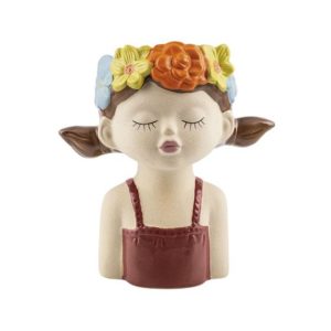 VASO VISO BIMBA FIORI 16,5X9,4X15 CM bordeaux (Cod. 40137-01)