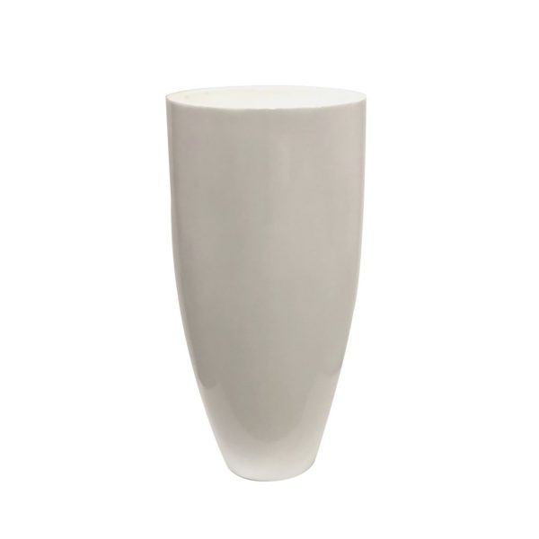 PORTAFIORI TONDO ALTO  D39 H80 VB bianco-lucido (Cod. 40059-01)