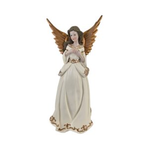 LUXY ANGEL IN RESINA 15,5X12,2 H33 CM bianco (Cod. 40241-01)