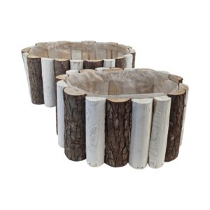 SET 2 PZ. OVALE FENCY 30X22 - 23X17 CM bianco (Cod. 40215-01)