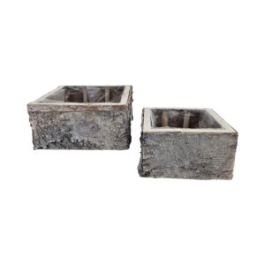 SET 2 PZ.  QUADRATO BETULLA 22X22 - 16X16 naturale (Cod. 40222-01)