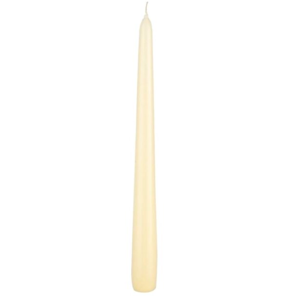 CANDELA CONICA H40 D.2,5 CM PZ.8  (15H) avorio (Cod. 9852-05)