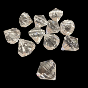 BOX 12 DIAMANTI SCIOLTI  2,6X3 CM argento (Cod. 20939-01)
