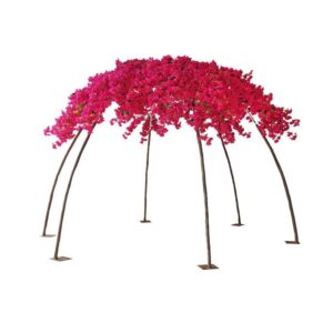 GAZEBO BOUGAINVILLEA 42 RAMI 6 BASI METALLO D340 H245 CM fucsia (Cod. 40188-01)