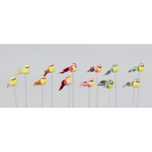 SET 12 PZ PICK UCCELLINI H20 CM 6-colori (Cod. 40276-01)