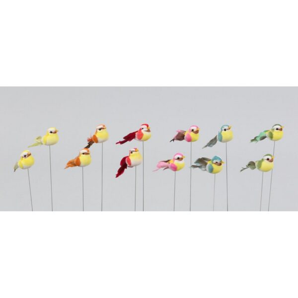 SET 12 PZ PICK UCCELLINI H20 CM 6-colori (Cod. 40276-01)