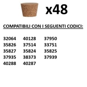 SET 48 PZ. TAPPO SUGHERO PER BOTTIGLIETTE D26 H15 MM  (Cod. 40289-01)