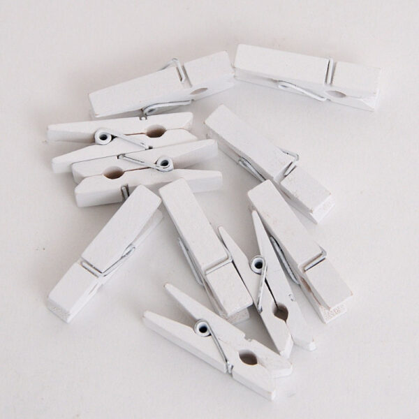 MOLLETTE LEGNO MM 35 PZ 100  bianco (Cod. 4011-02)