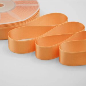 NASTRO DOPPIO RASO ALTA QUALITA' MM.25 MT.50 albicocca-127 (Cod. 1053-50)
