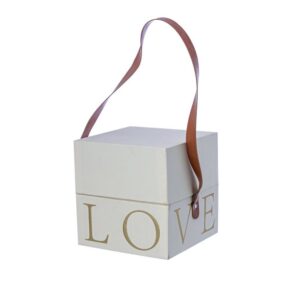 SCATOLA LOVE 17X17X17 CM bianco (Cod. 40290-01)
