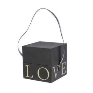 SCATOLA LOVE 17X17X17 CM nero (Cod. 40290-02)