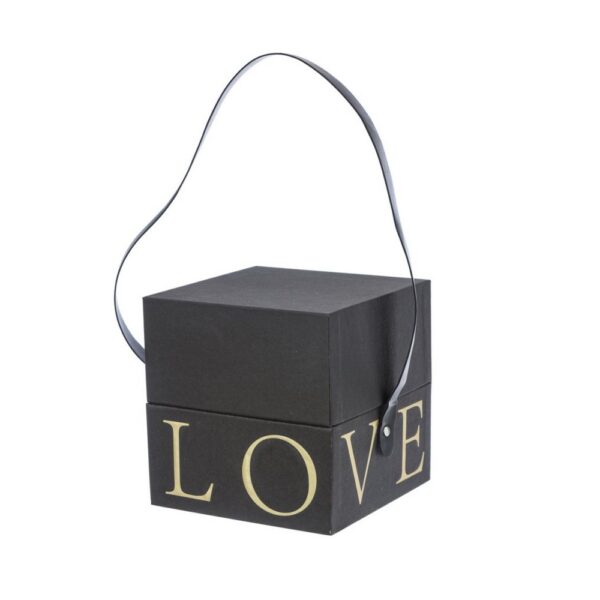 SCATOLA LOVE 17X17X17 CM nero (Cod. 40290-02)