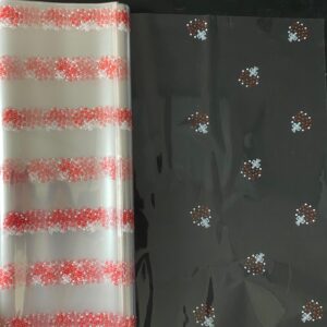 FOGLI CELLOPHANE TRASP. STAMPATO 30MY CM 100X130 50PZ bouquette-bianco-rosso (Cod. 106-21)