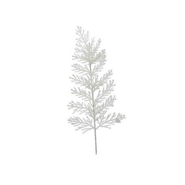 SET 10 PZ. RAMETTI GLITTER 32X15X3,5 CM winter-white-conifera (Cod. 39079-13)