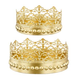 SET 2 CORONE H10 D24 - H8,5 D18,5 CM oro (Cod. 40363-01)