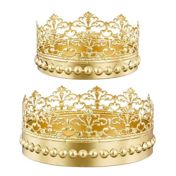 SET 2 CORONE H10 D24 - H8,5 D18,5 CM oro (Cod. 40363-01)