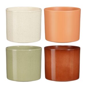 SET 4 VASI ERA H12,5 D13,5 CM colori-assortiti (Cod. 40395-01)