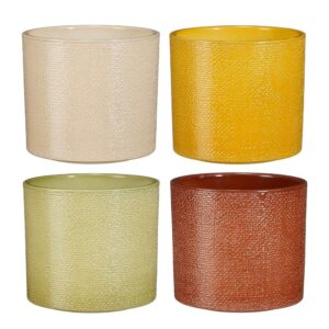 SET 4 VASI ERA H 12,5 D 13,5 CM colori-assortiti (Cod. 40396-01)