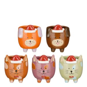 SET 5 VASI FUNNY H9 D7,5 CM colori-assortiti (Cod. 40379-01)