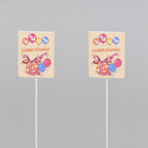 SET 12 PICK "BUON COMPLEANNO" H20 CM  (Cod. 40336-01)