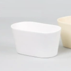 PORTAVASO CERAMICA PER 2 VASI ORCHIDEA 12 CM opaco-bianco (Cod. 40360-01)