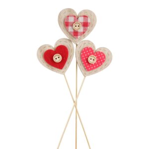 SET 18 PZ PICK CUORI H27,3 CM  (Cod. 40332-01)