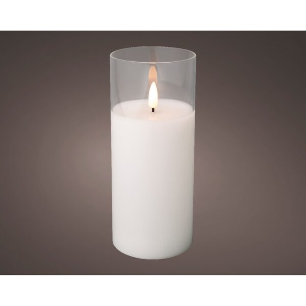 CANDELA CON LED LUCE CALDA D7,5 H17,5 CM   (Cod. 40268-01)