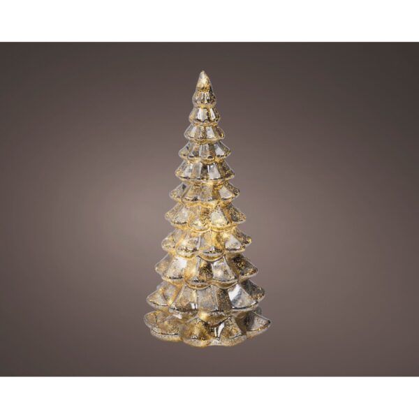 CONO LED VETRO INDOOR H21 D10 CM argento (Cod. 40274-01)
