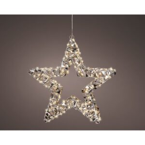 STELLA ORO CON LED LUCE CALDA BIANCA D38 H38 CM  (Cod. 40302-01)