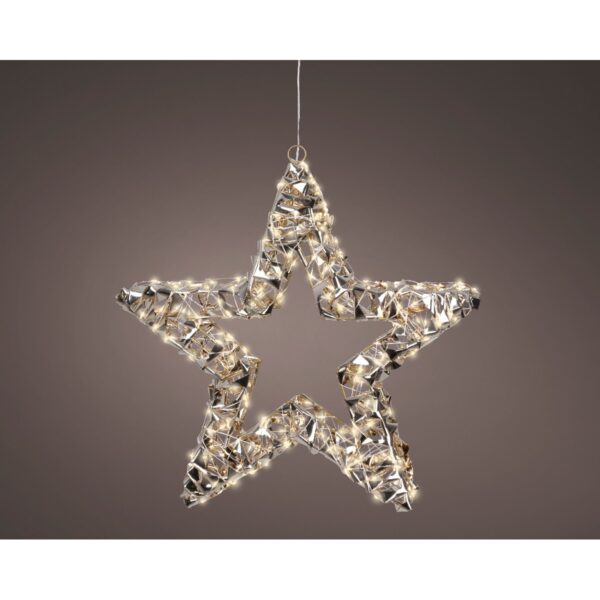 STELLA ORO CON LED LUCE CALDA BIANCA D38 H38 CM  (Cod. 40302-01)