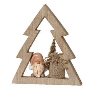 DECORAZIONE NATALIZIA 2X14,5 H16,5 CM albero-di-natale (Cod. 40311-03)