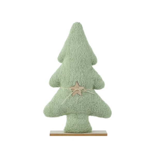 DECORAZIONE ALBERO DI NATALE IN STOFFA 8X37,5 H58 CM verde (Cod. 40312-01)