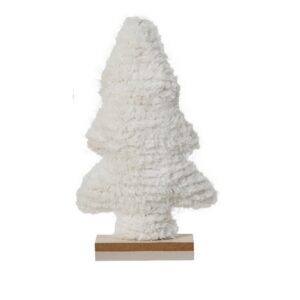 DECORAZIONE ALBERO DI NATALE IN STOFFA 5X14 H23 CM bianco (Cod. 40313-02)
