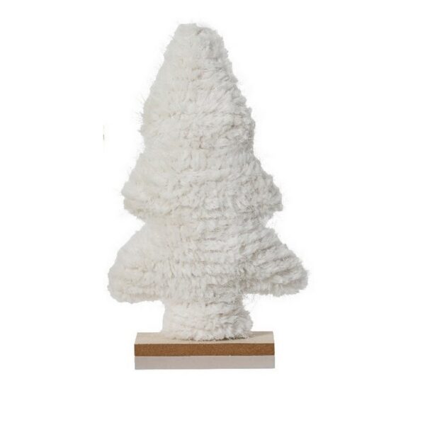 DECORAZIONE ALBERO DI NATALE IN STOFFA 5X14 H23 CM bianco (Cod. 40313-02)