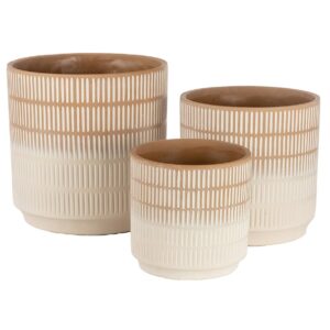 SET 3 PZ CASPO' CEMENTO D20 H20- D30,5 H30,5 crema (Cod. 40450-01)