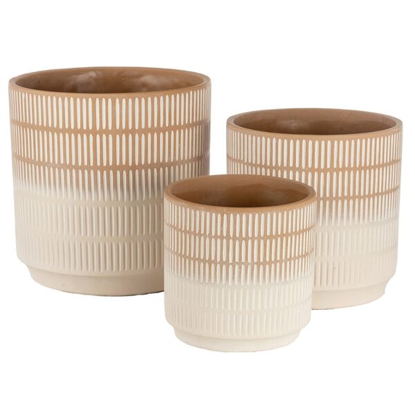 SET 3 PZ CASPO' CEMENTO D20 H20- D30,5 H30,5 crema (Cod. 40450-01)
