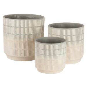 SET 3 PZ CASPO' CEMENTO D20 H20- D30,5 H30,5 grigio (Cod. 40450-02)