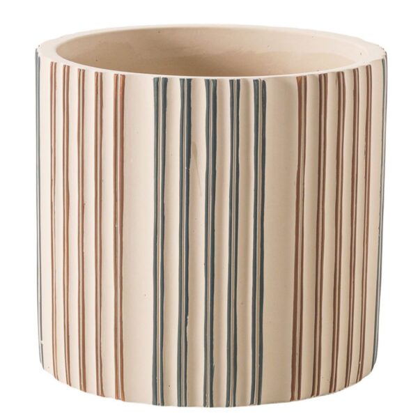 CASPO' CEMENTO CON RIGHE D14 H13 CM crema (Cod. 40451-01)