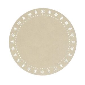 TOVAGLIETTA FELTRO SNOWFLAKES TREE 38X38 CM crema (Cod. 40327-03)