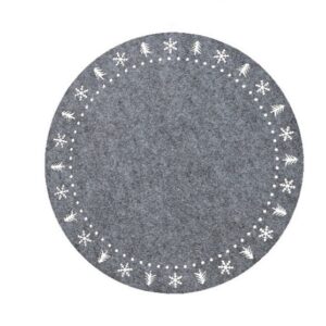 TOVAGLIETTA FELTRO SNOWFLAKES TREE 38X38 CM grigio (Cod. 40327-02)