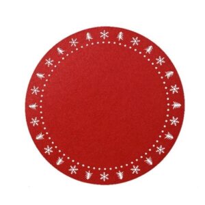 TOVAGLIETTA FELTRO SNOWFLAKES TREE 38X38 CM rosso (Cod. 40327-01)