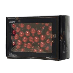 BOX 144 PALLINE DI NATALE DI VETRO DIAM. 2 CM bordeaux (Cod. 11123-28)