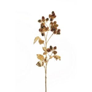 RAMO GELSO FOGLIE DORATE H78 CM  (Cod. 40338-01)