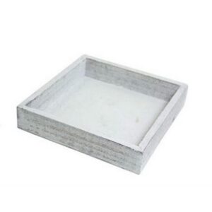 VASSOIO LEGNO FIRMANIA 14X14 H3 CM bianco (Cod. 40407-02)
