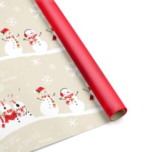 BOBINA 1X25 MT POLI' SNOW SNOW rosso-lino (Cod. 40480-02)