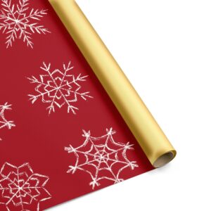 BOBINA 1X25 MT POLI' SNOWFLAKES bordeaux-bianco (Cod. 40481-02)