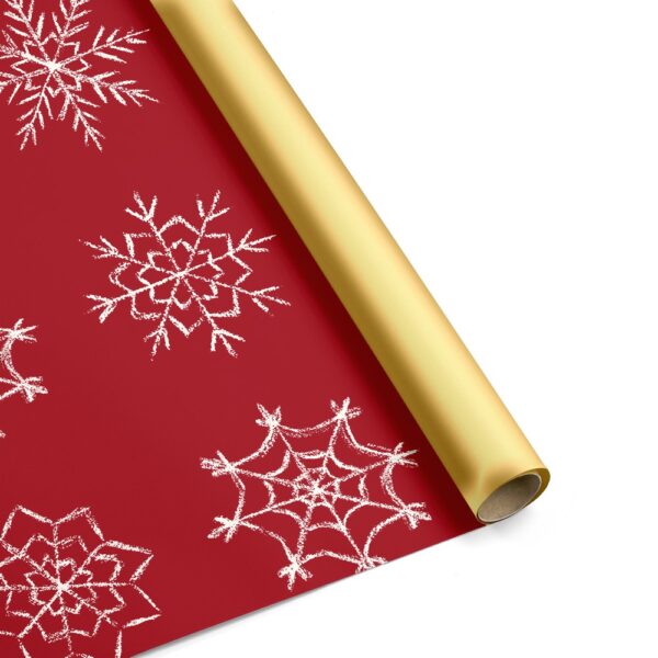 BOBINA 1X25 MT POLI' SNOWFLAKES bordeaux-bianco (Cod. 40481-02)