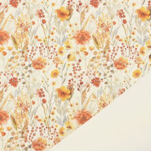 BOBINA AUTUMN FLOWERS 1X25 MT panna (Cod. 40422-02)