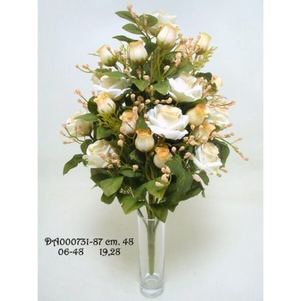 FRONTALE ROSE X16  CM48 avorio (Cod. 40466-04)