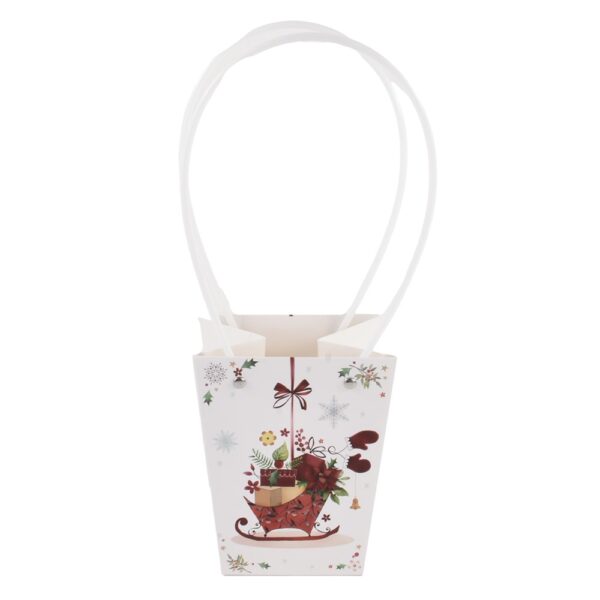 10 PZ. BORSA DI CARTA 13X9,5XH15 CM bianco (Cod. 40434-02)